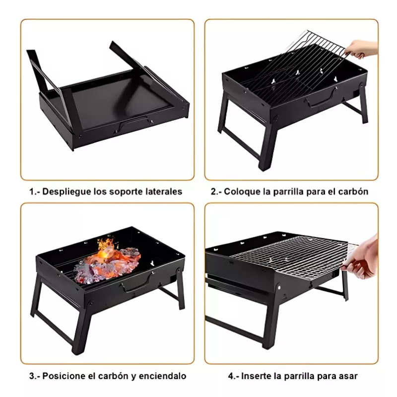 MINI PARRILLA PLEGABLE + 18 UTENSILIOS